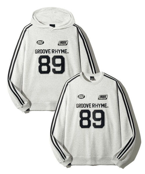 그루브라임(GROOVE RHYME)  89 LINE2 SWEATSHIRT & HOODIE (OATMEAL GREY) [LRSFCTH770M/LRSFCTM755M/LRSWCTH916M/LRSWCTM915M] - 사이즈 & 후기 | 무신사