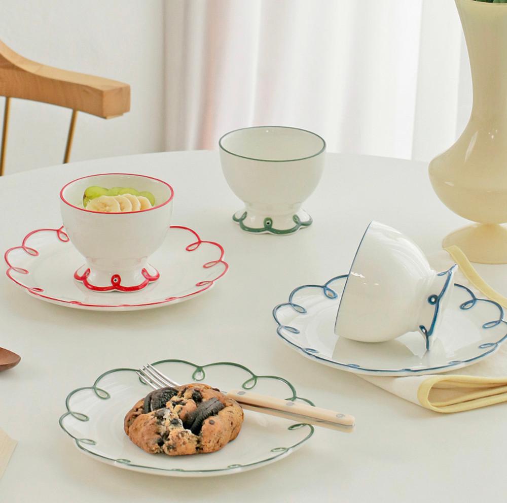 플라워 포푸리 플레이트 볼 3color / 집들이선물 접시볼세트