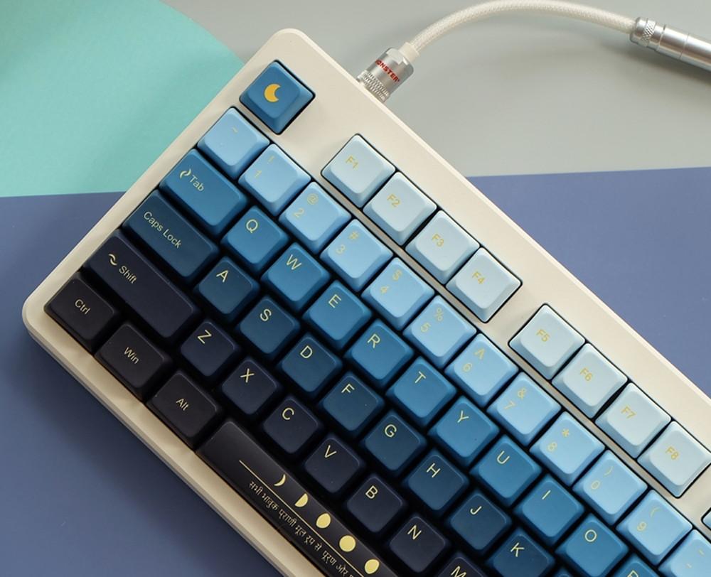 바다 분위기 블루 네이비 XDA 키캡  PBT 한성무무 레오폴드