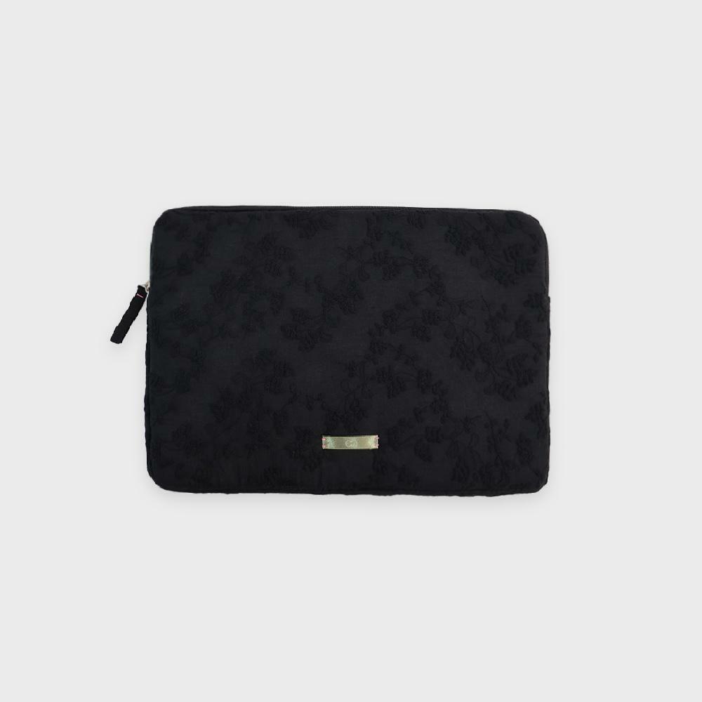 Pooh Notebook Pouch Black Tiny Flower