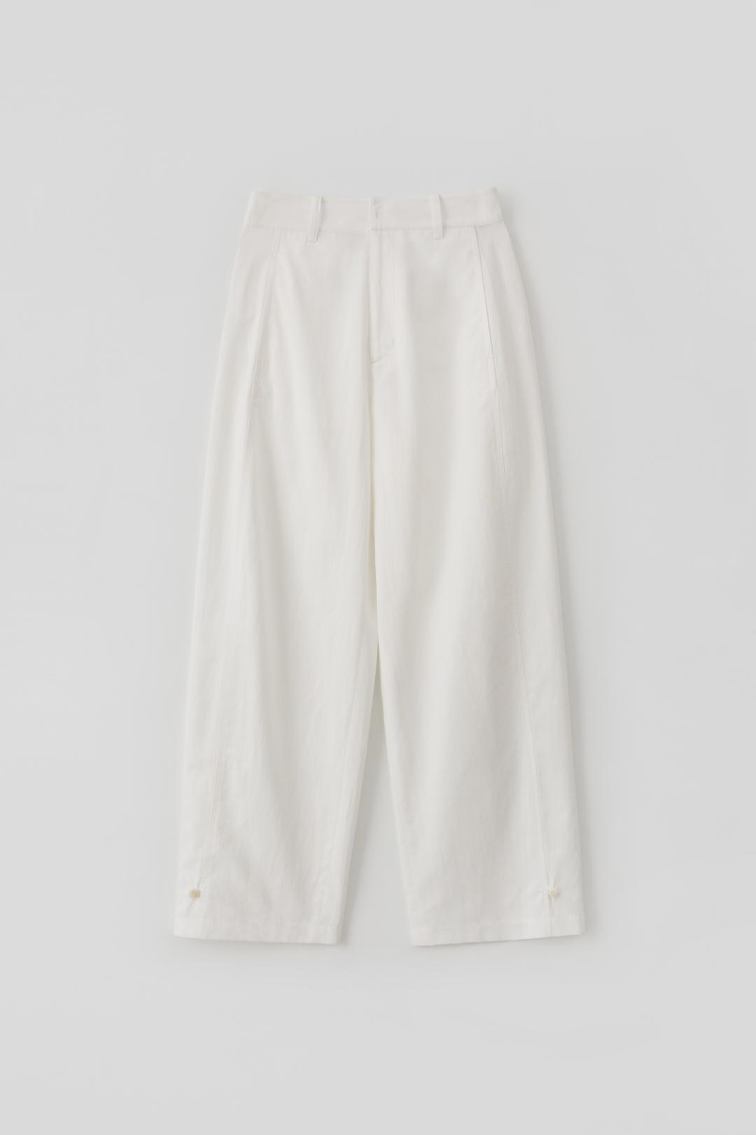 Corin Ankle Button Pants_White