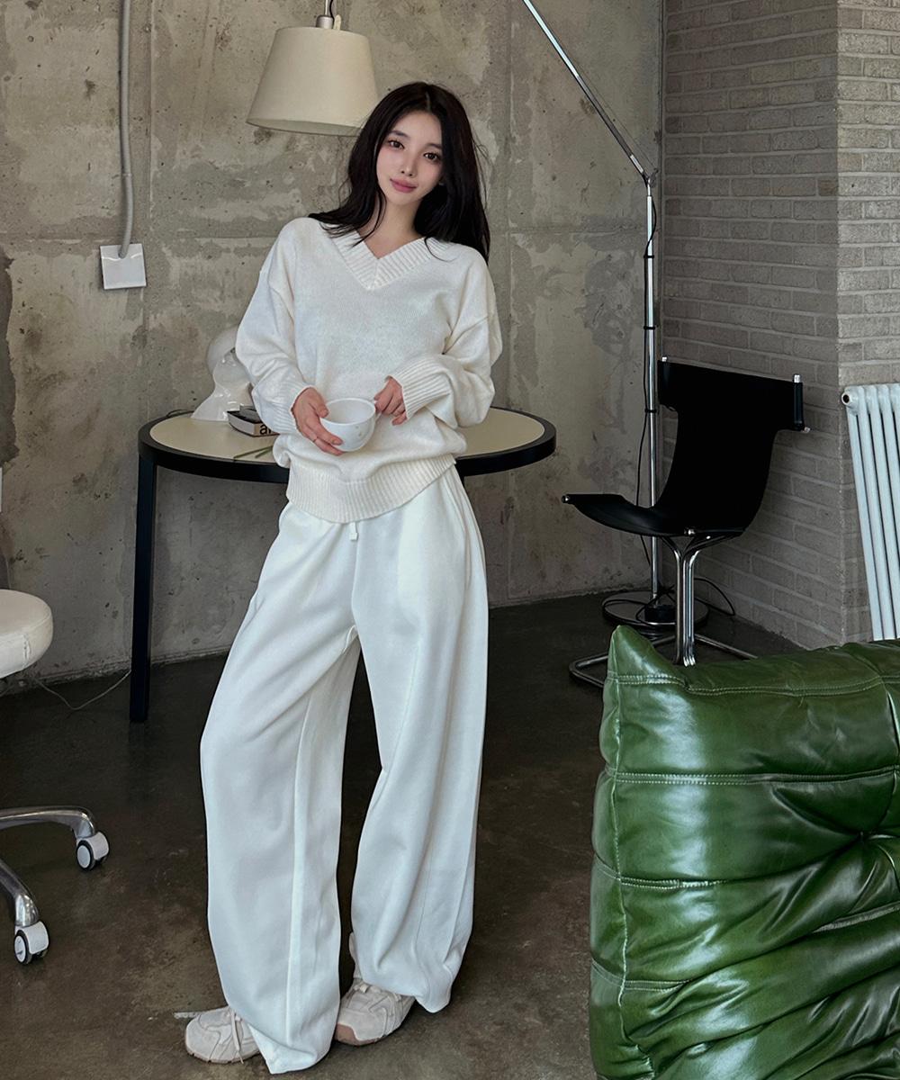 [숏,롱ver.] 포비 핀턱 스냅 와이드 팬츠 - 4color