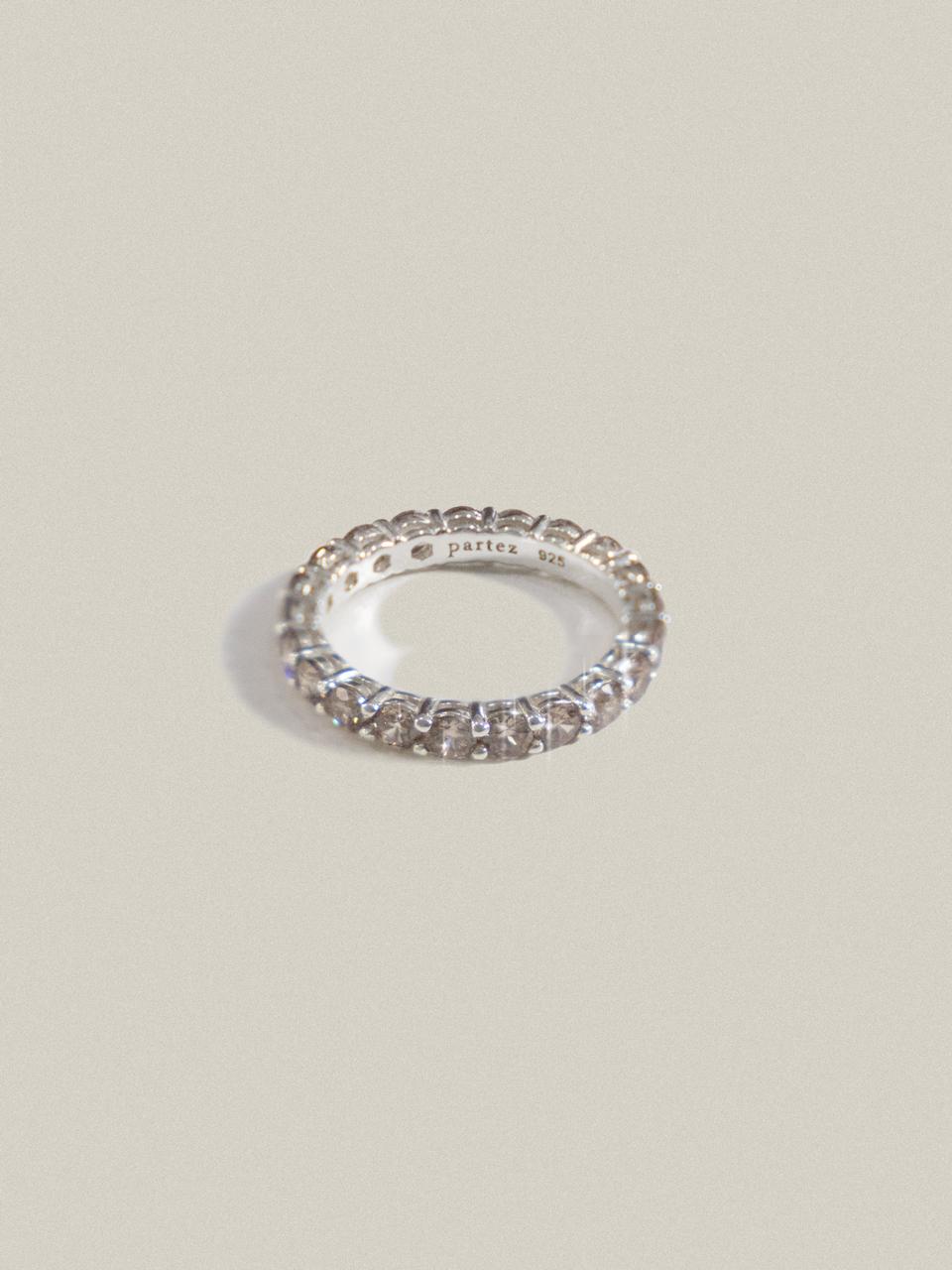 Sun Glitter Eternity Ring 3mm - Cognac