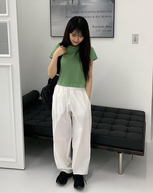 파빈 텐션 크롭 반팔 티 (6color)