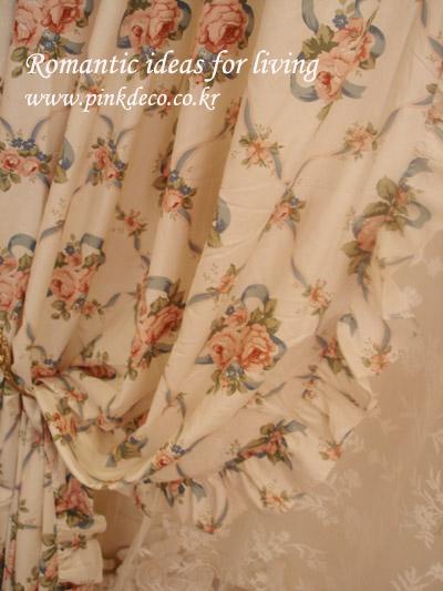 리본 로즈 프릴 커튼