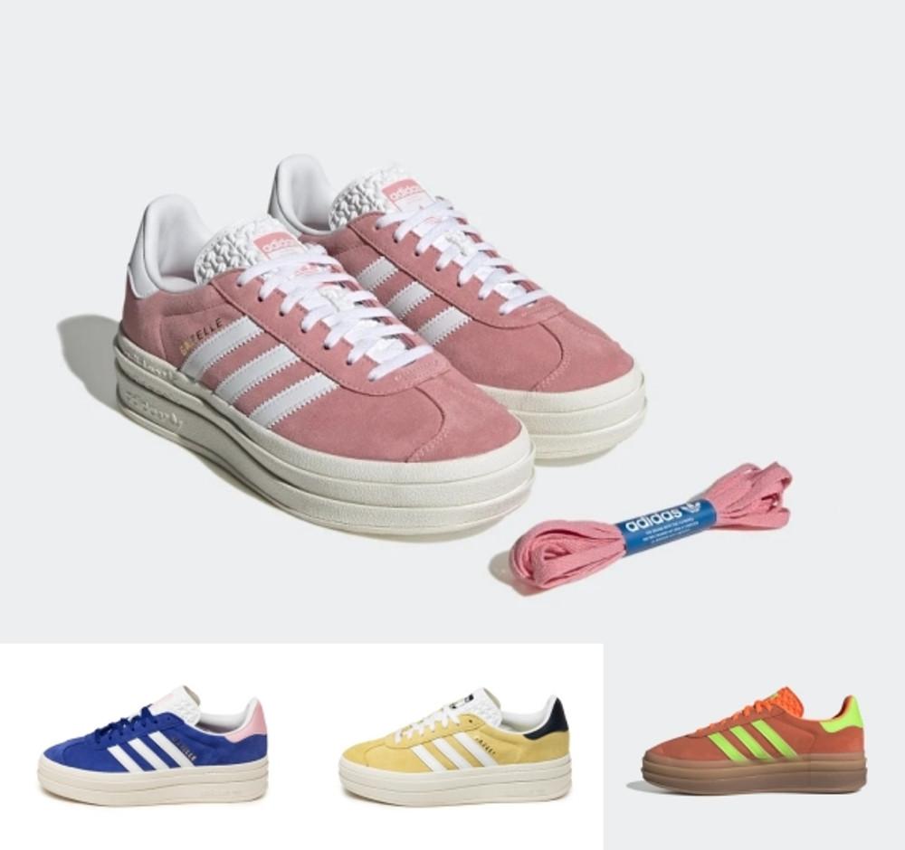 아디다스 오리지널 우먼 가젤 볼드 핑크 IG9653 블루 HQ6894 옐로우 HQ6891 오렌지 H06126