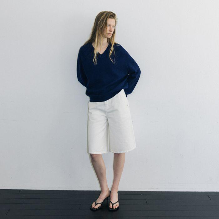 BERMUDA HALF PANTS, WHITE