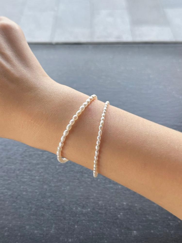 토프 실비 펄 브레이슬릿 - 925 silver 담수진주 실버 은팔찌