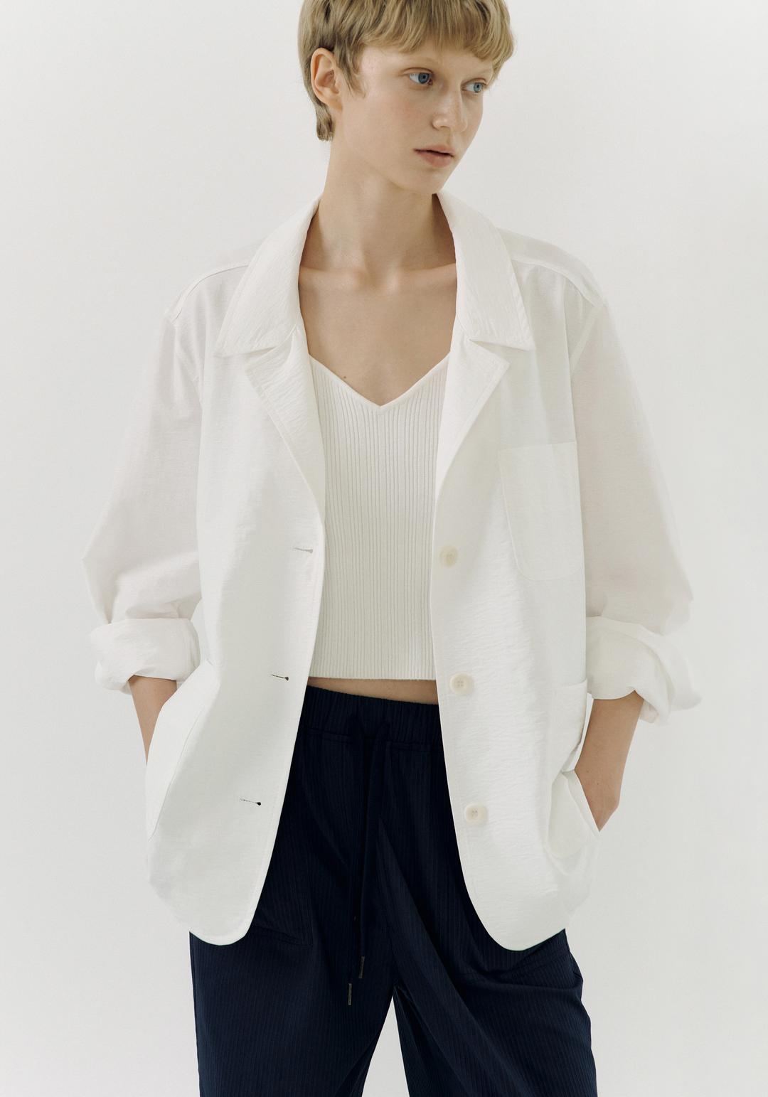 Arezz summer french work jacket (white)