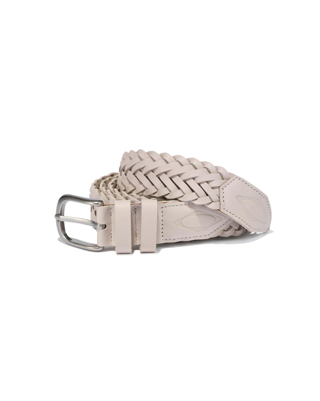 BRAIDED LEATHER BELT_LIGHT PINK GREY
