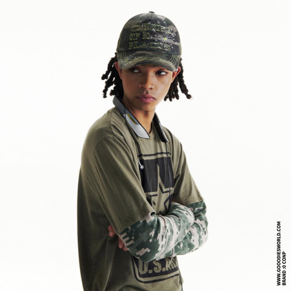 CONP 모자 카모플라쥬 트러커 캡