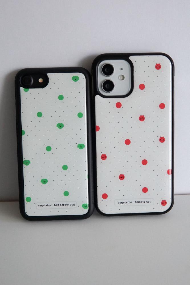 피망 강아지와 토마토 고양이 에폭시 폰케이스 / epoxy phone case