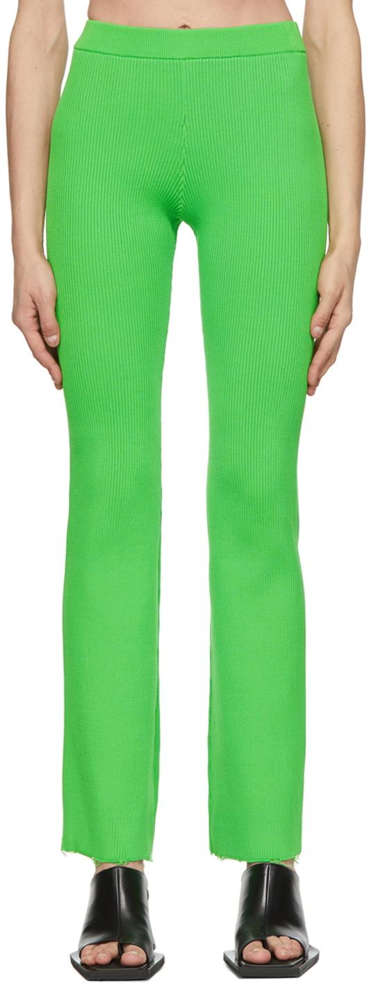 PERVERZE Green Cotton Lounge Pants