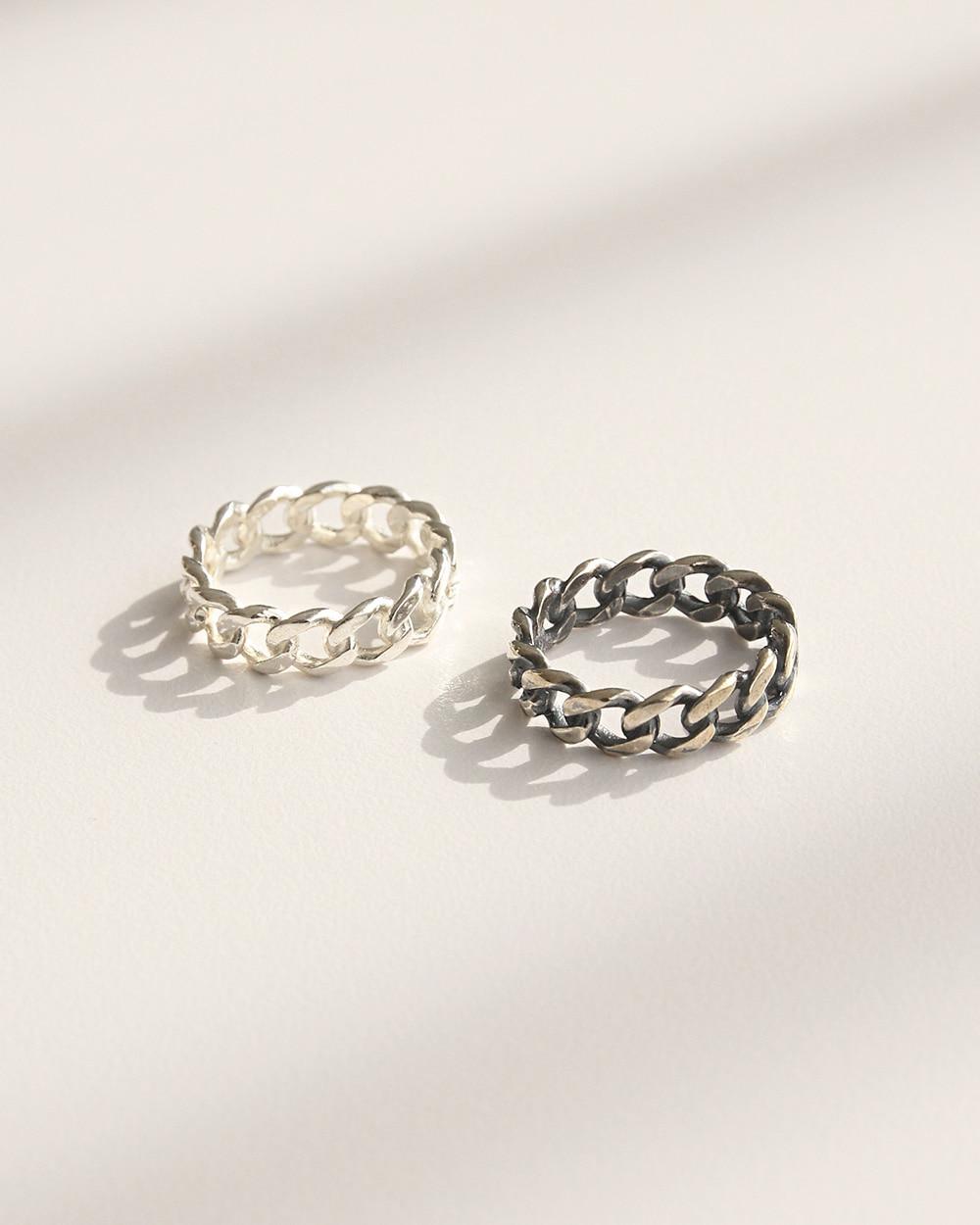 [925 silver] R-011 / oil painting chain ring