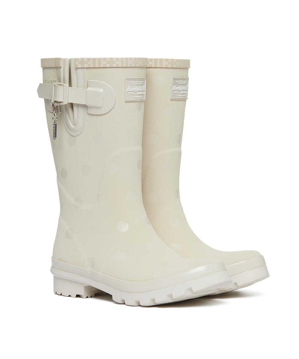 [× ILLIT] ORIGINAL RAIN BOOTS SHORT DOT - IVORY