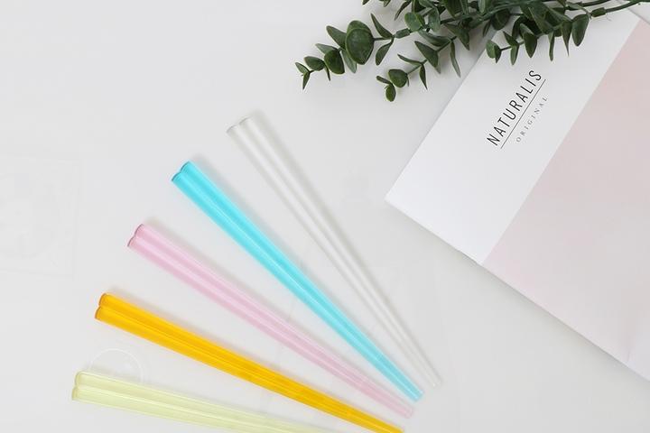 파스텔 & 크리스탈 아크릴 젓가락 5P세트