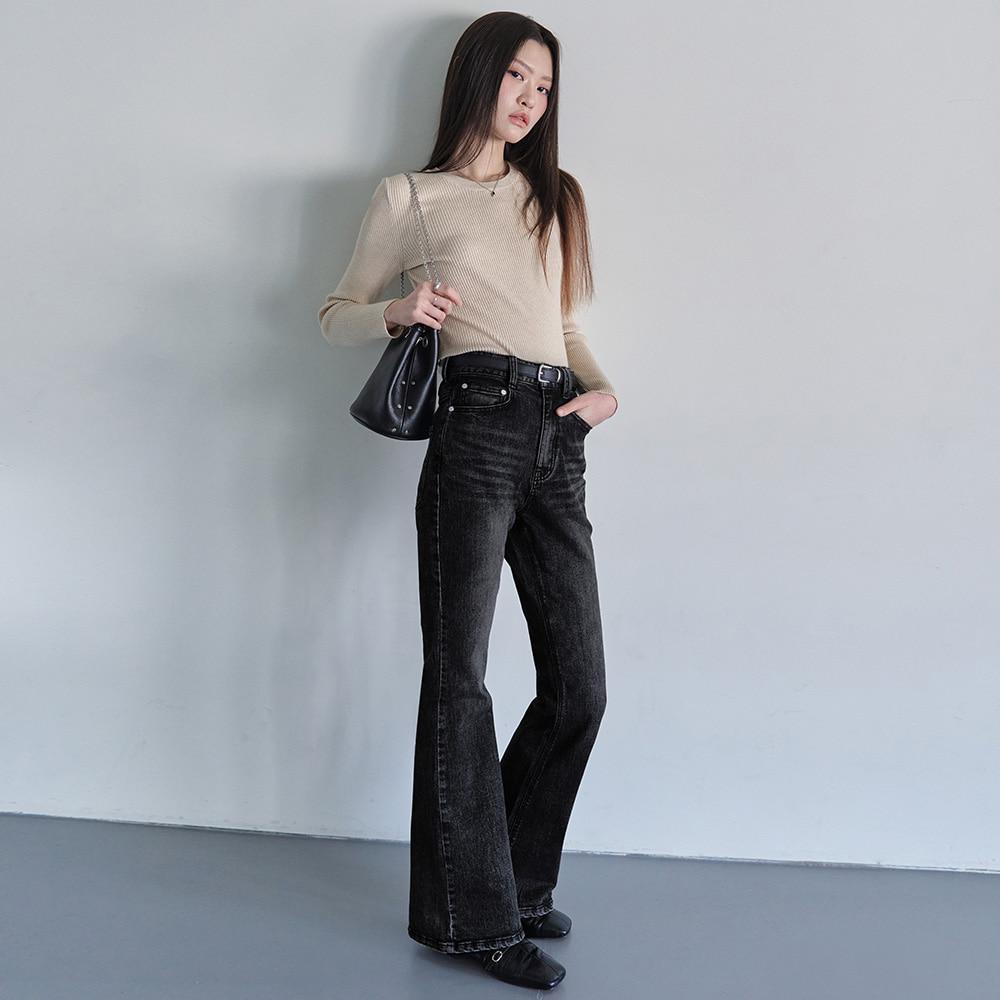 [W]Signature Slim Flared Jeans DCWPT005BlackB