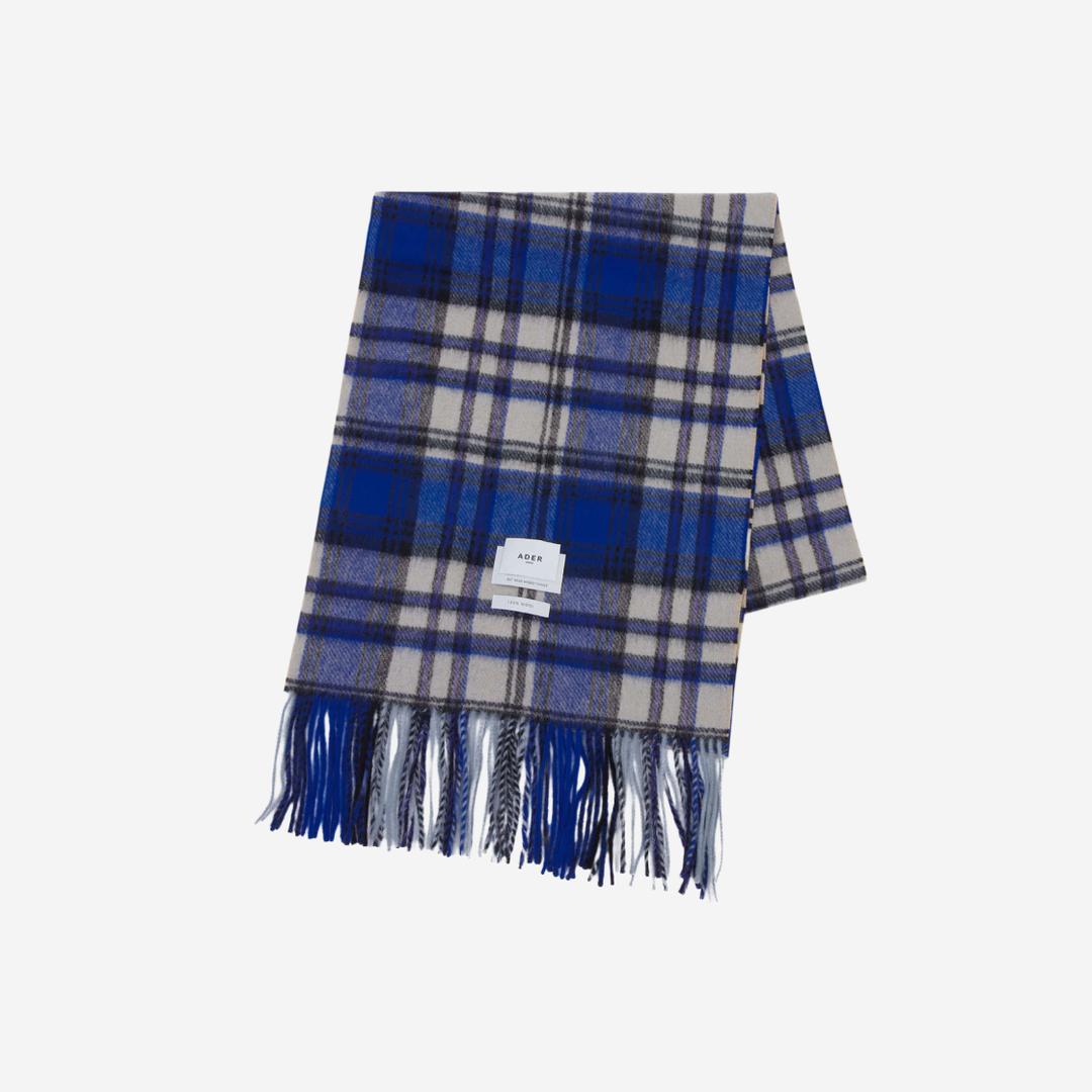 Ader Error Revint Plaid Muffler Z-Blue