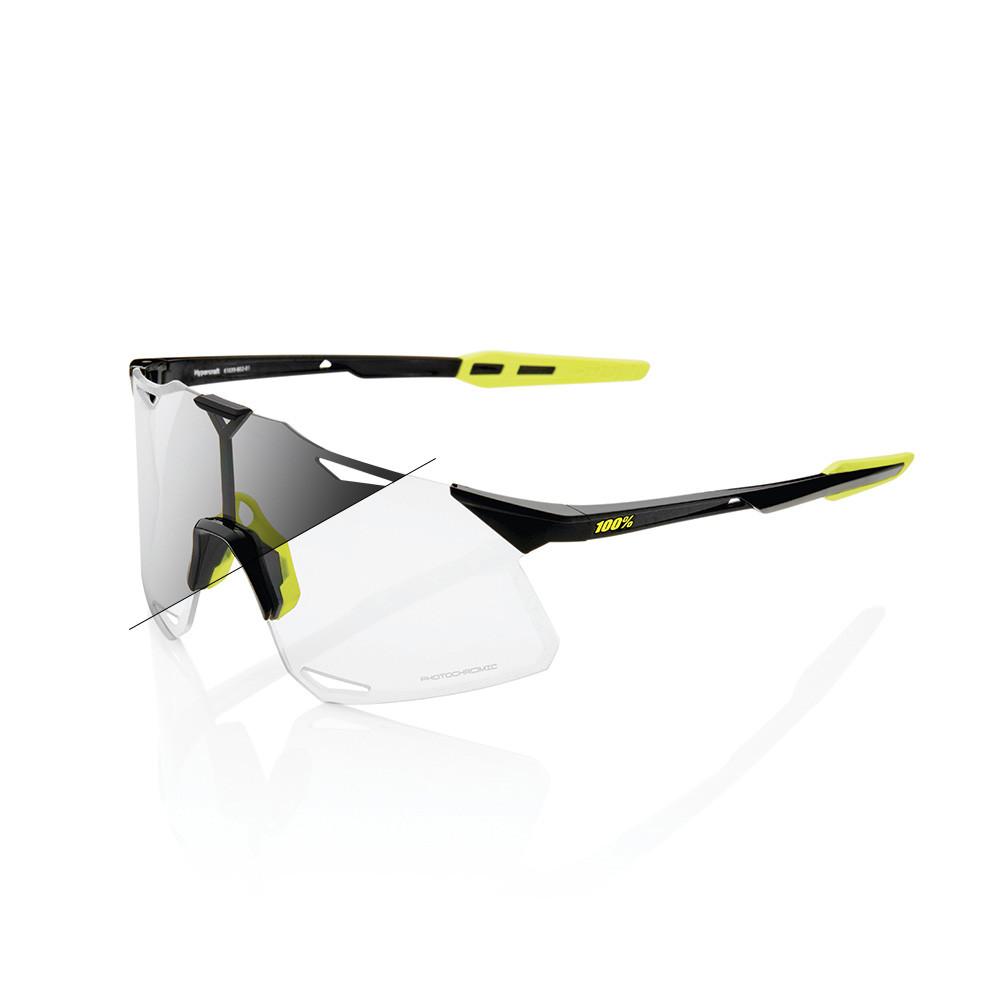 100% 하이퍼크래프트, 글로스 블랙 - 포토크로믹(변색) 렌즈 (클리어/스모크)