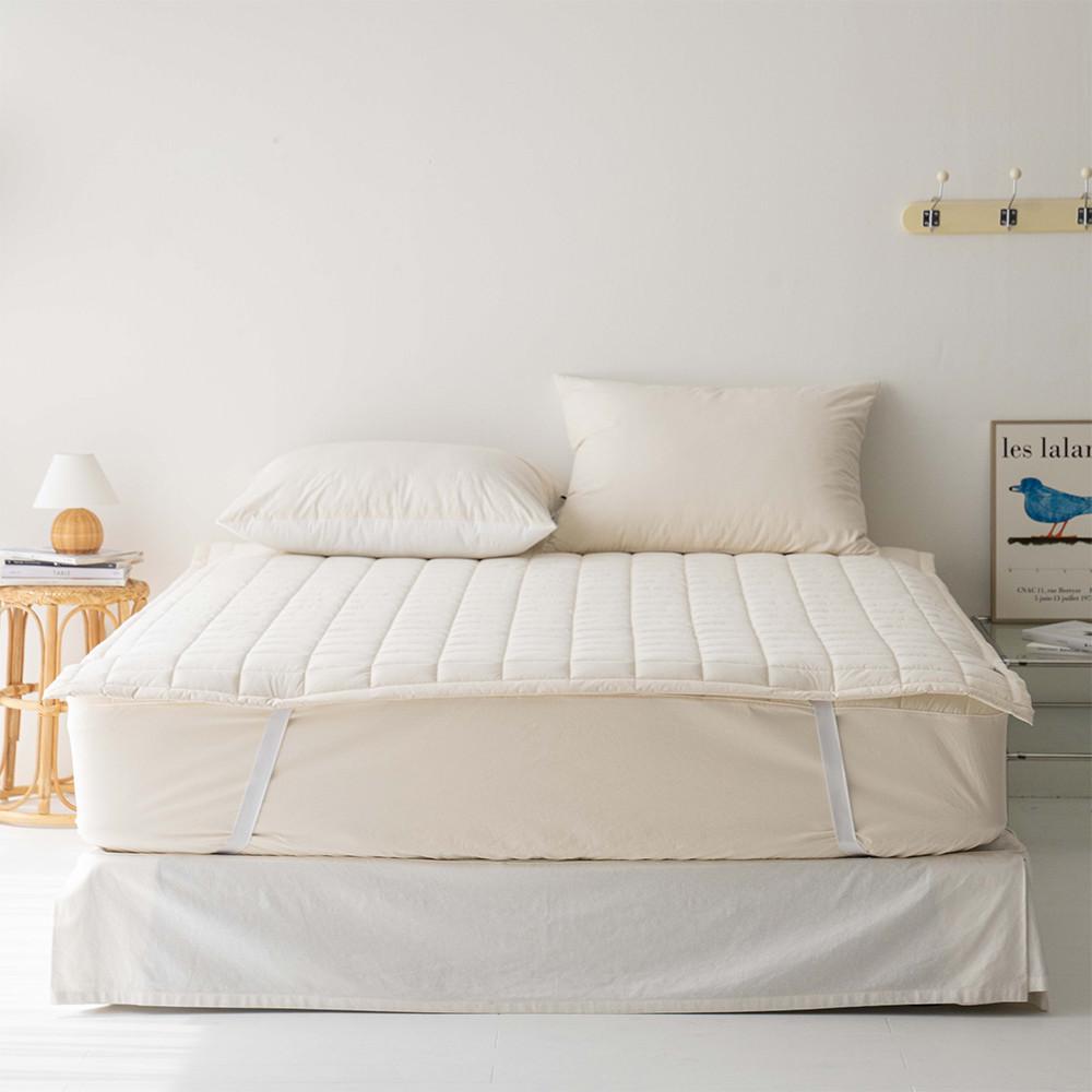 고밀도 순면 침대패드 고정밴드 S 이음선 없는 패밀리 맞춤제작 이스턴킹 칼킹