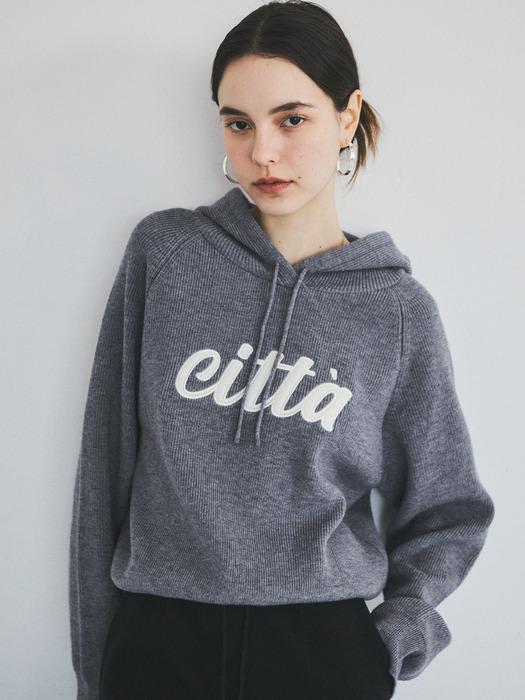 Citta Logo Basic Hood Knit_CTK214(5Color)