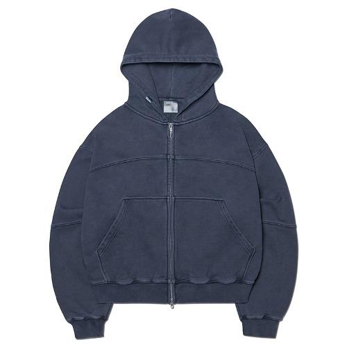 OVERDYED N.F HOODED ZIP-UP - WASHED NAVY
