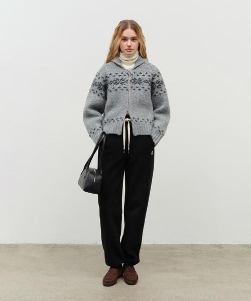 UNISEX BOUCLE JOGGER PANTS BLACK_UDPA4D121BK