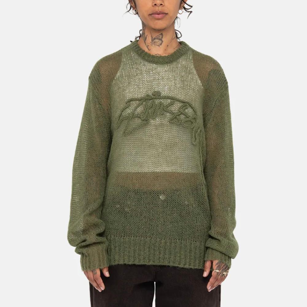 스투시 루즈 니트 로고 스웨터 사이프레스 남녀공용