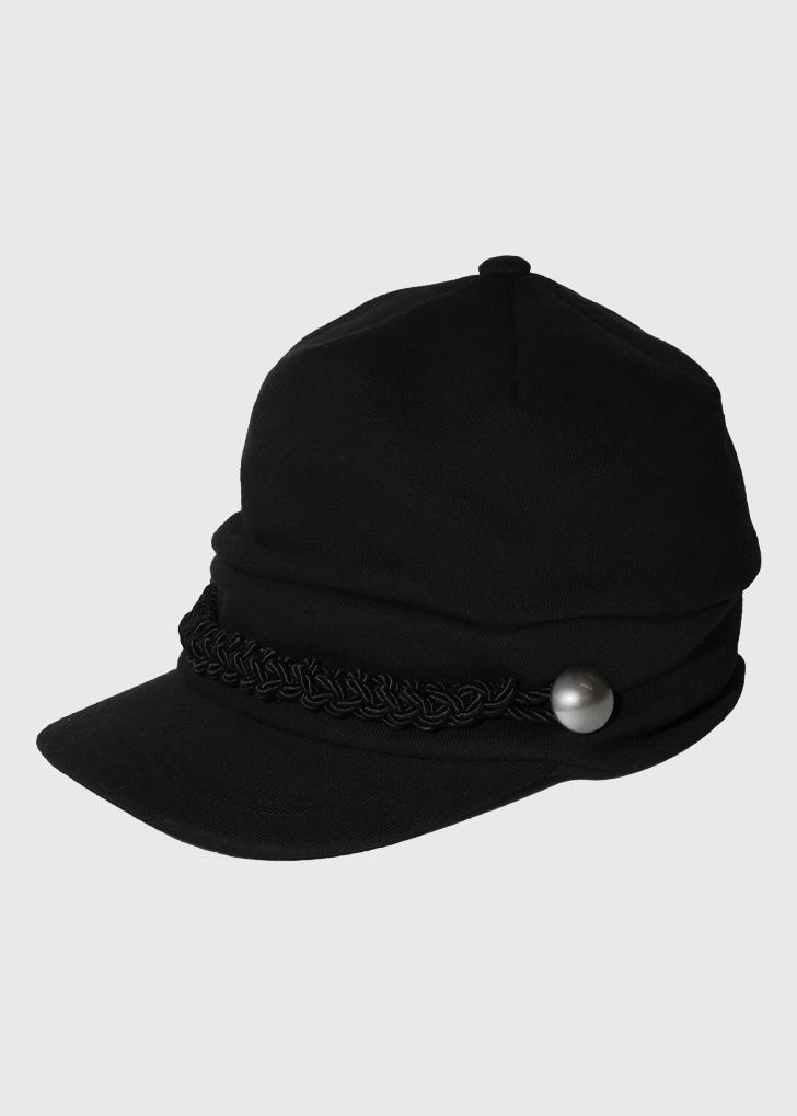 (new color) double knit military cap (black)