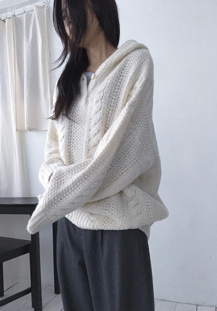 아멜라 Hinami knit hood