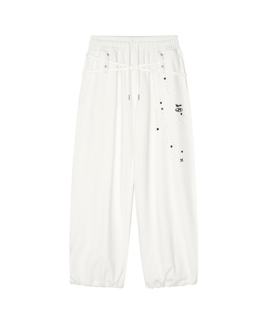 (6/30 Pre-Order) Zenu Belt Sweat Pants White