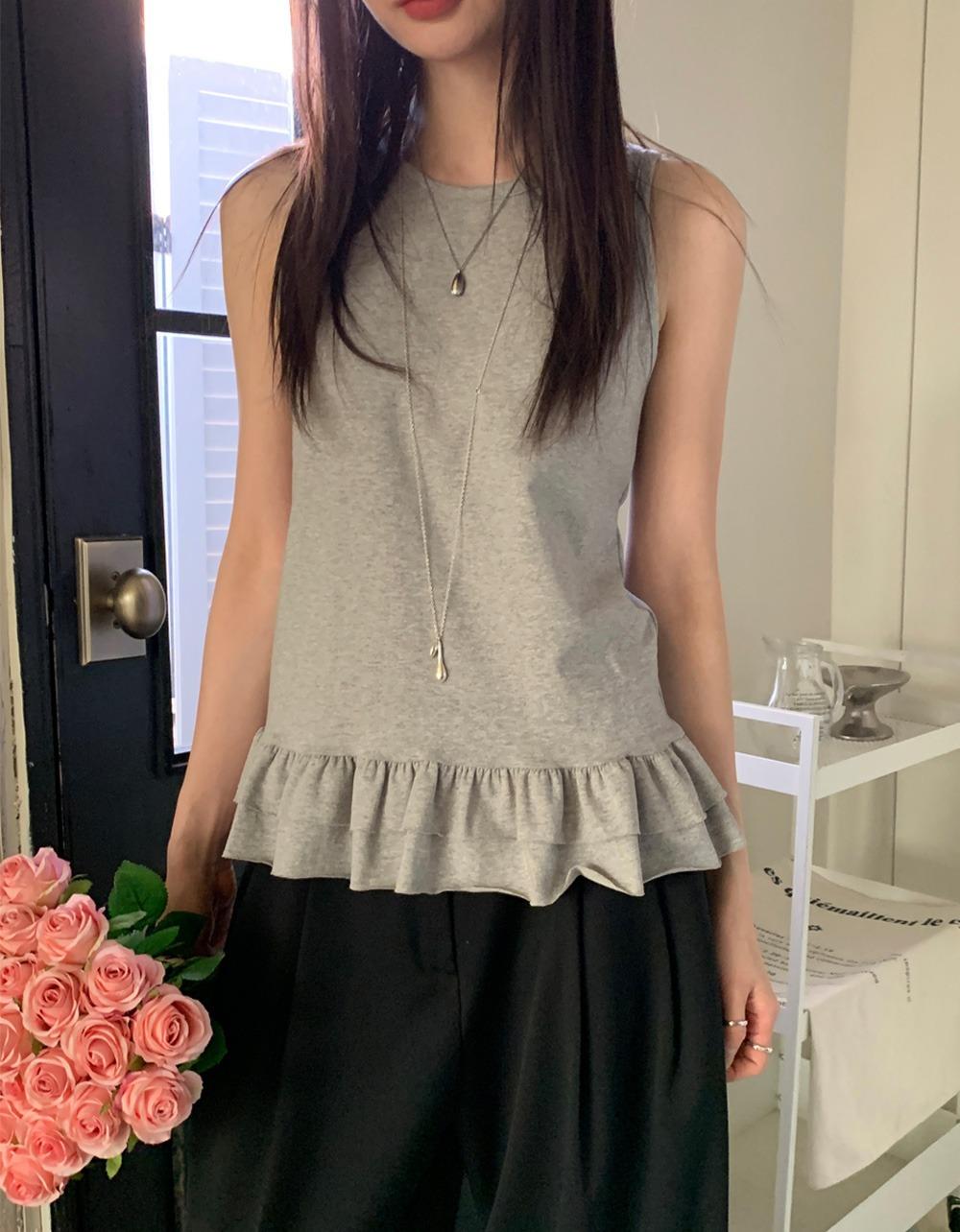 몰리 프릴 나시 tee