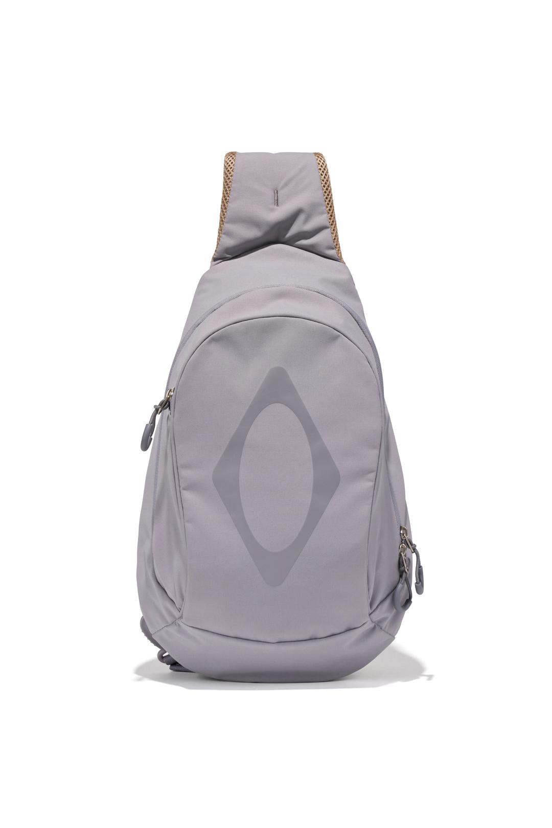 RHOMBUS POCKET SLING BAG_BLUE GREY