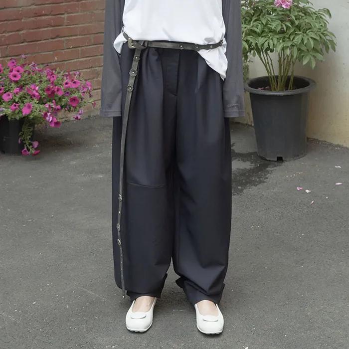 FULL GATHER PANTS (BLACK)