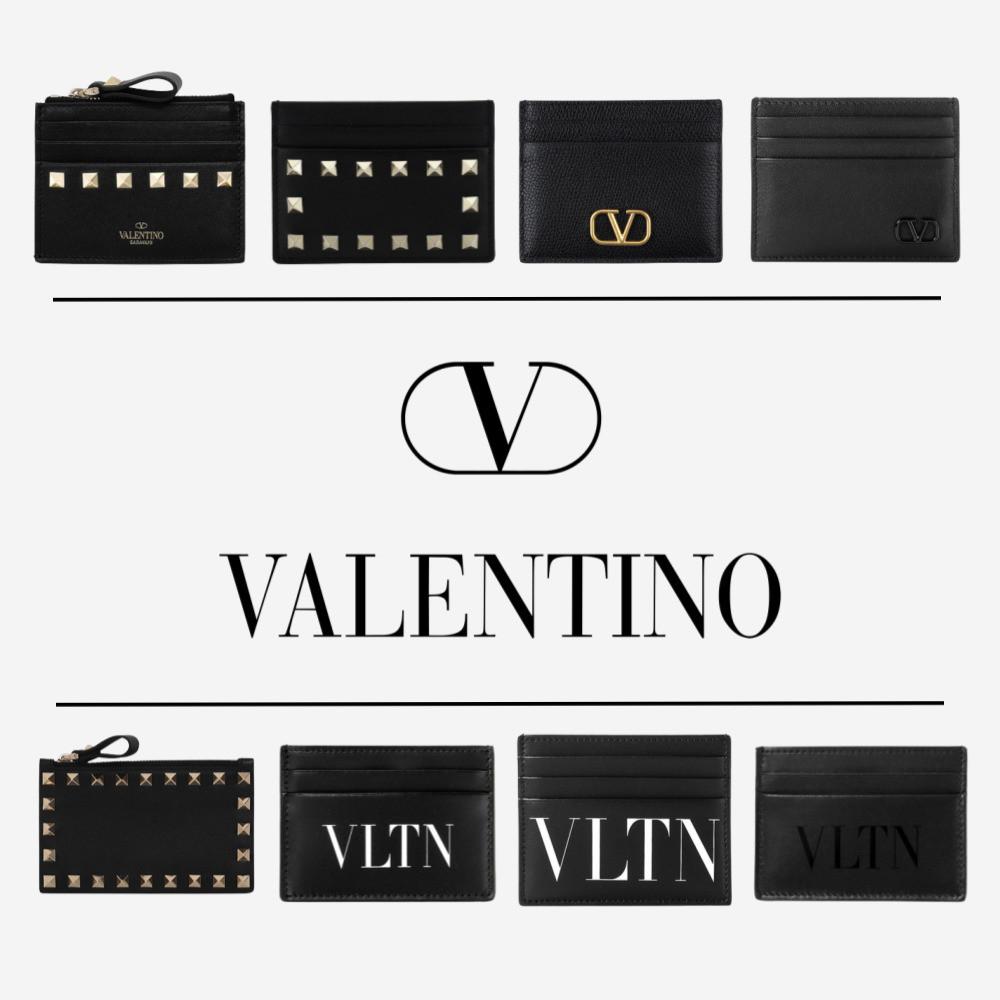 [전모델보유] 발렌티노 카드지갑 브이 로고 VLTN 락스터드 남성 여성 지퍼 명함