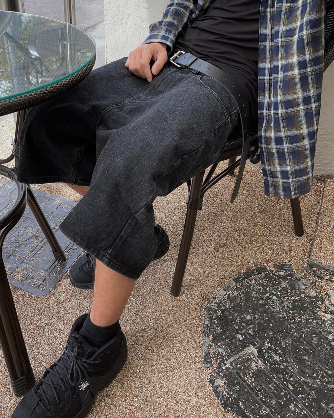 Washing half jean(3Color)