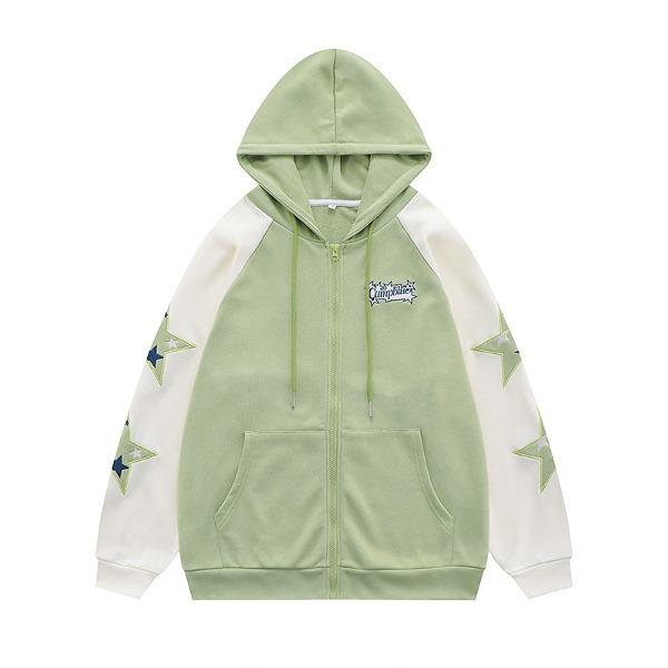 가바바 입체적 별 포인트의 오버핏 후드집업 G74937 (빅사이즈 S~XL)