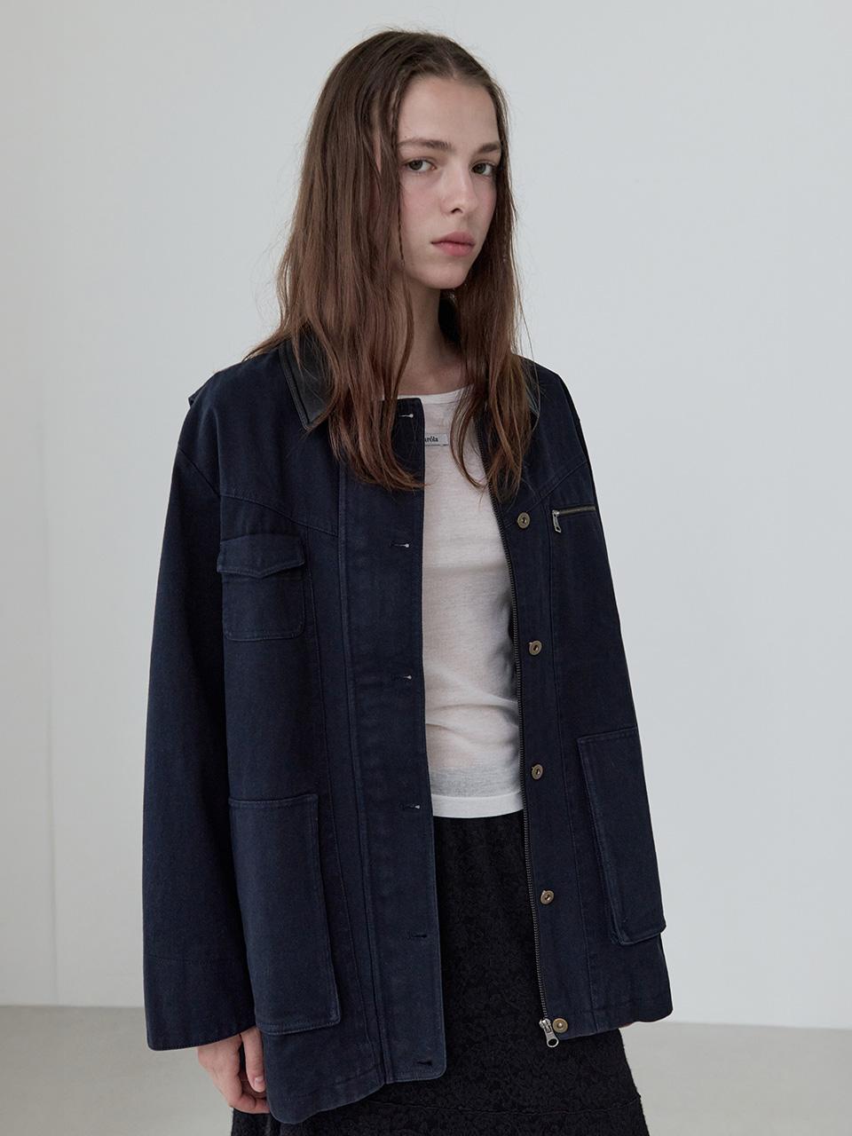 COTTON WORK JACKET NAVY