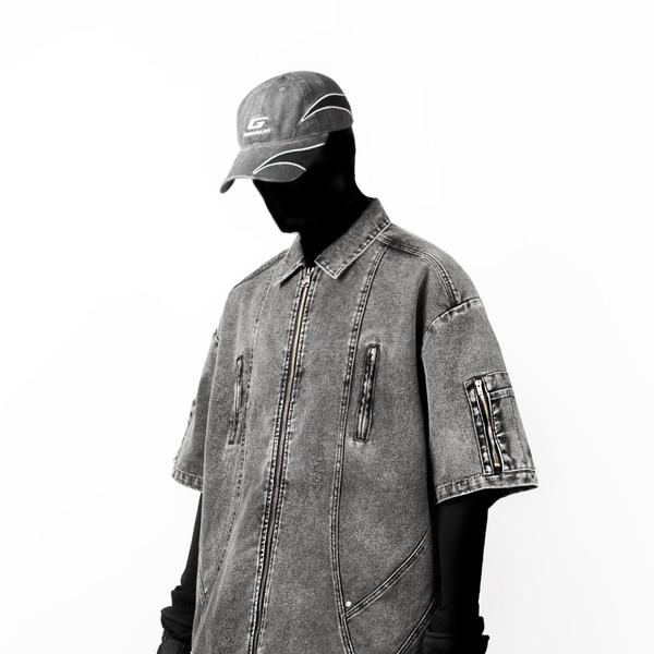 "Galaxy"collection heavy-duty washed workwear shirt