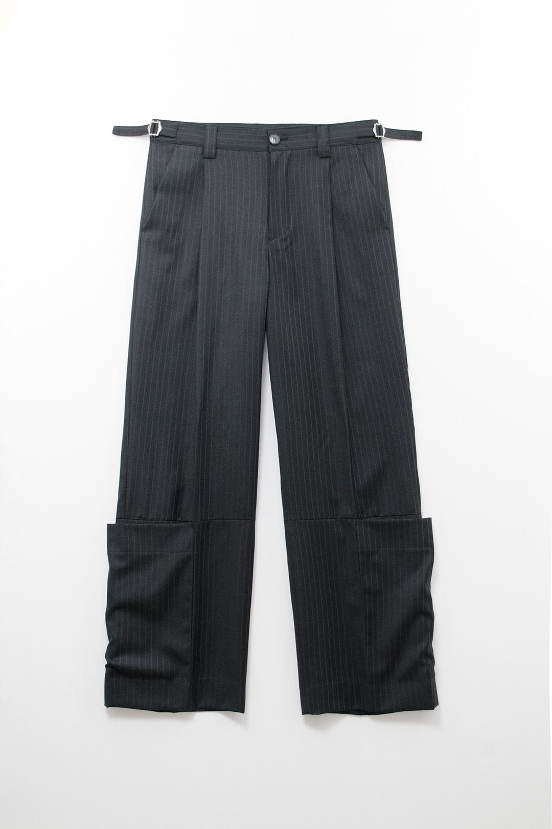 Calf Wrap Pants_____deep charcoal (dead stock fabric)