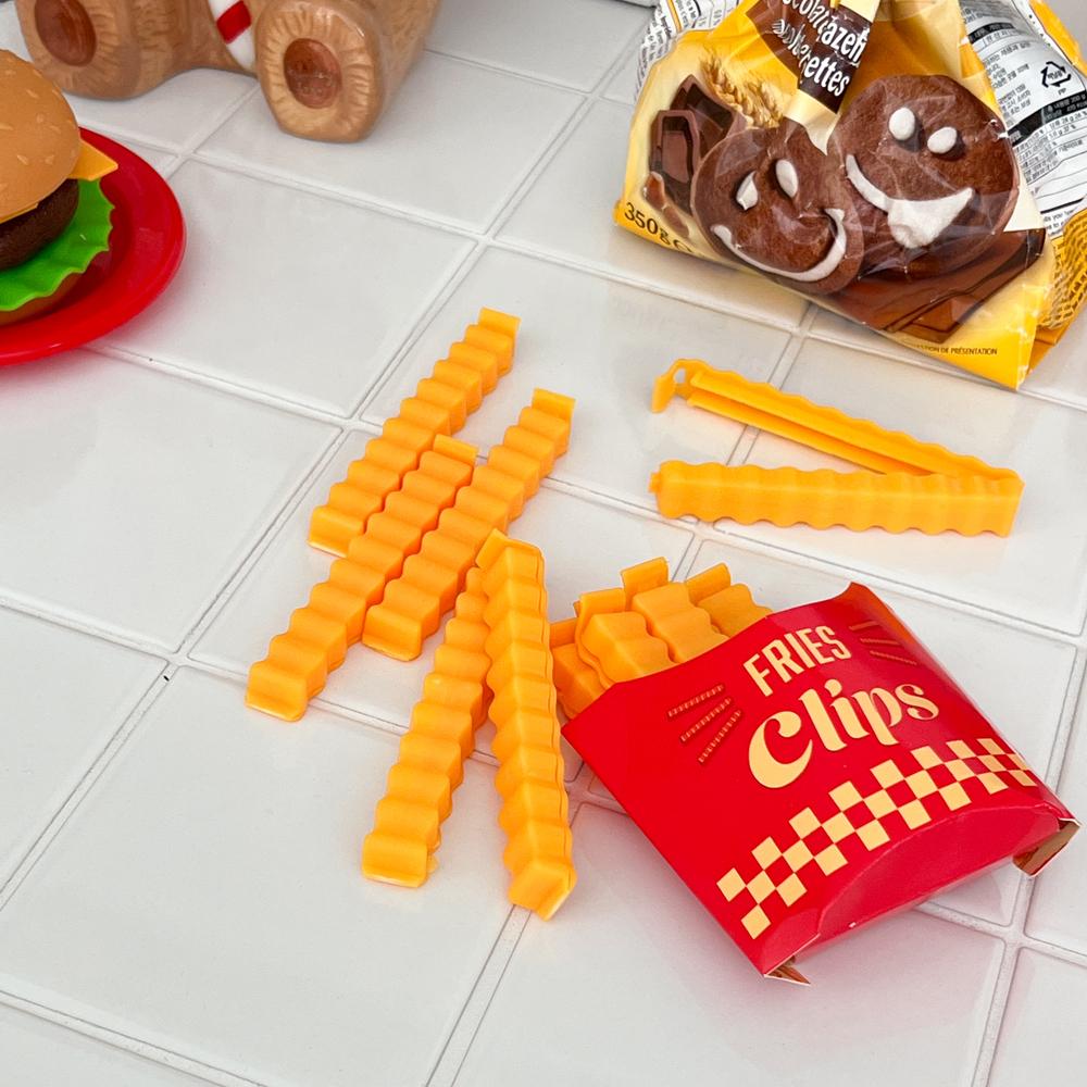 감자 튀김 과자 음식 비닐 밀봉 집게 (12P세트)