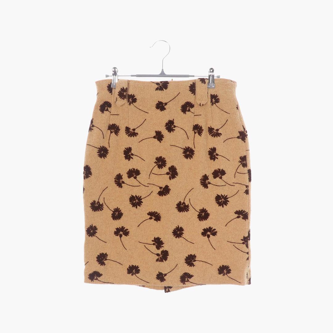 울 플라워 스커트 여자 31cm