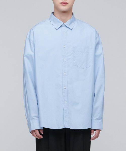 오버사이즈 포플린 셔츠 [스카이 블루]