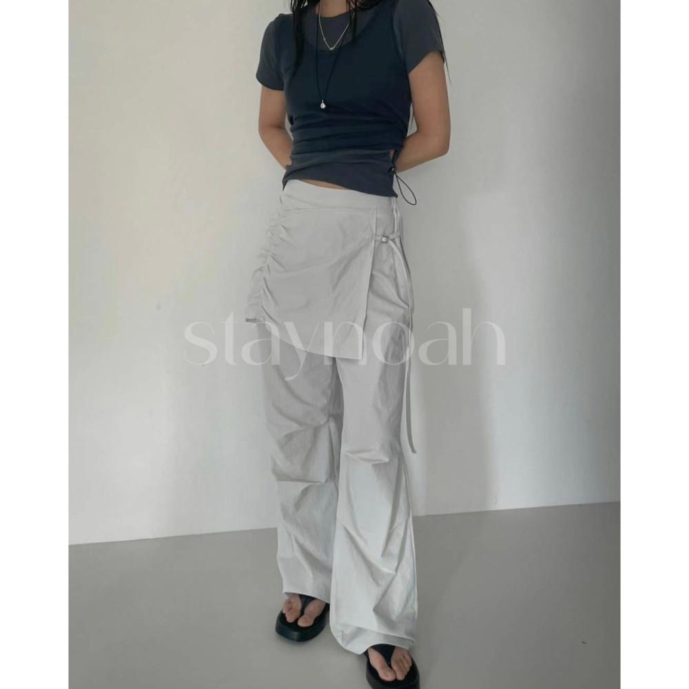 (연그 당일) Flower 플라워 터닝 랩 스커트 팬츠 셔링 치마 바지 (3c)