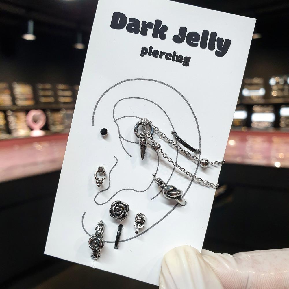 앤틱 로즈 조합 피어싱  장미피어싱 써지컬스틸 피어싱