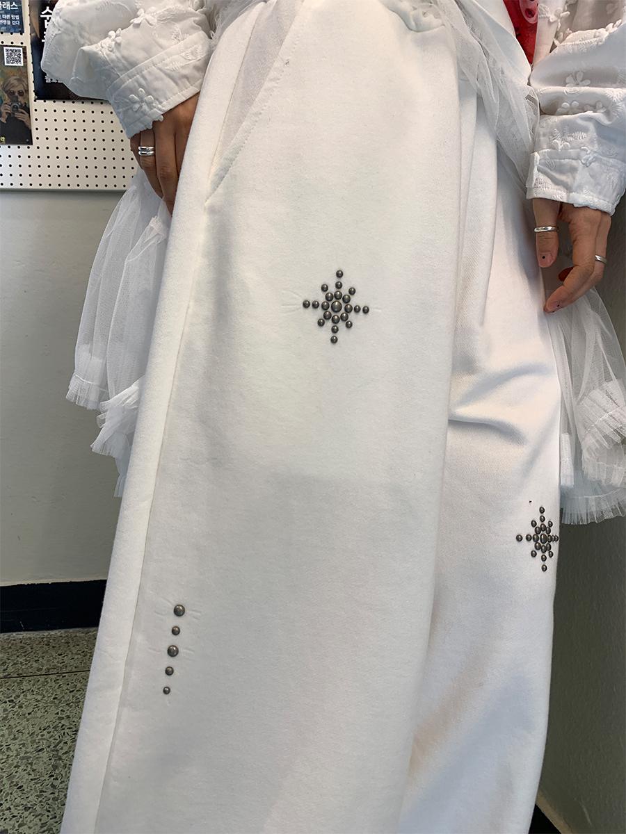 Stud sweat pants (3color)