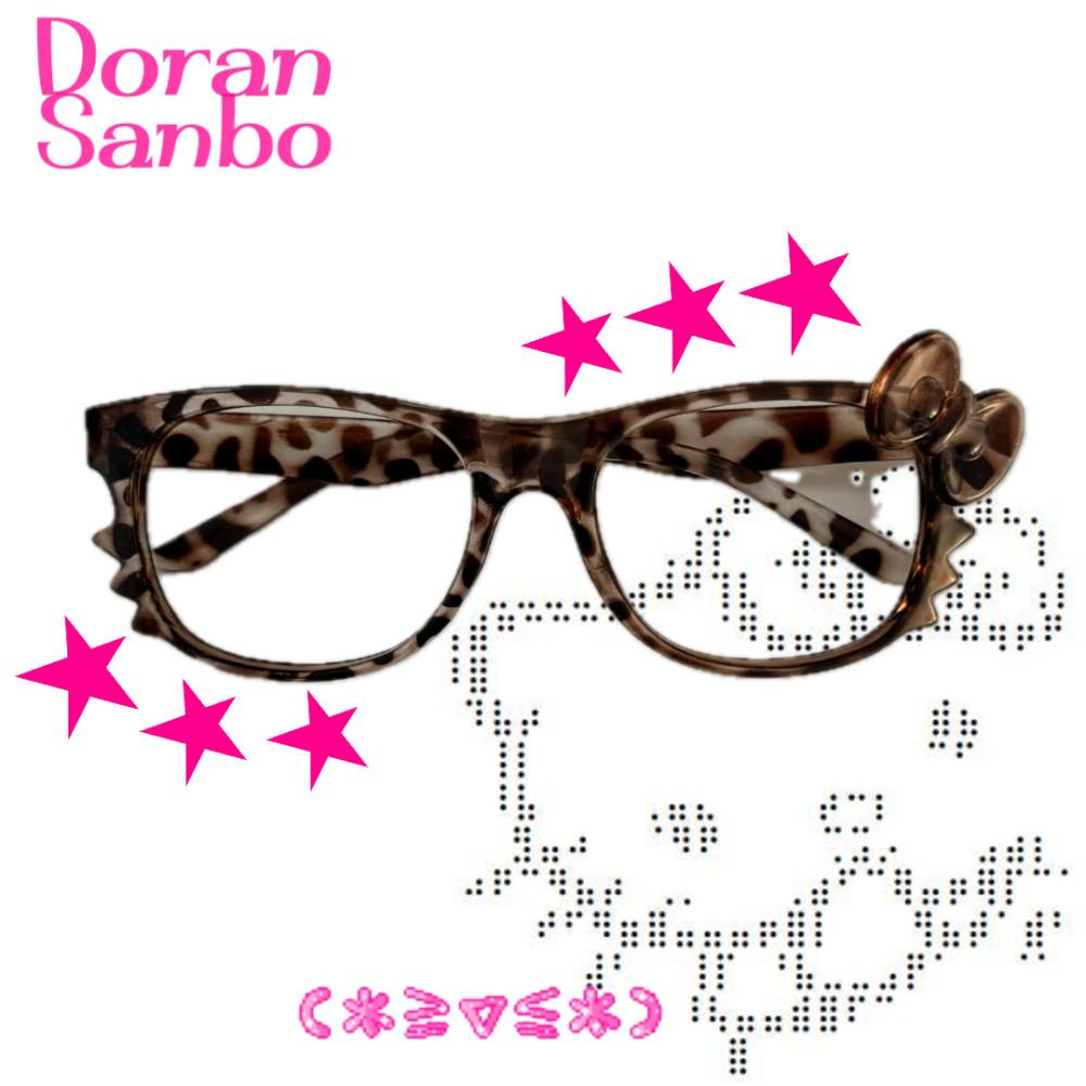 Kitty leopard glasses frame 헬로키티 호피 안경테 y2k 갸루