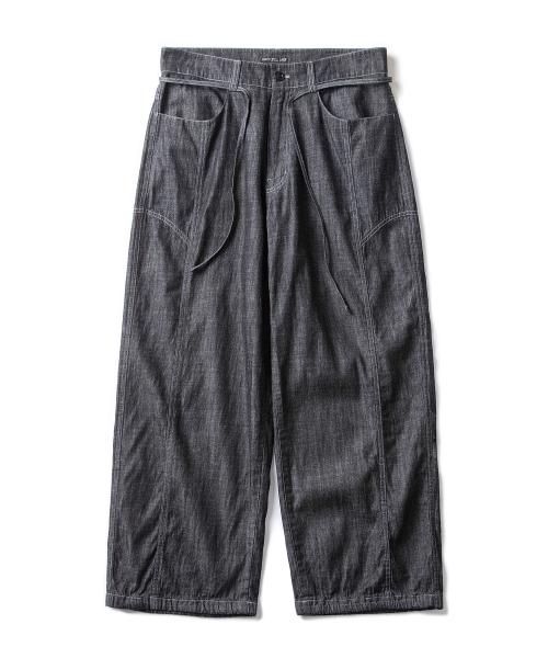 WIDE RELAXED DENIM PANTS (BLACK)