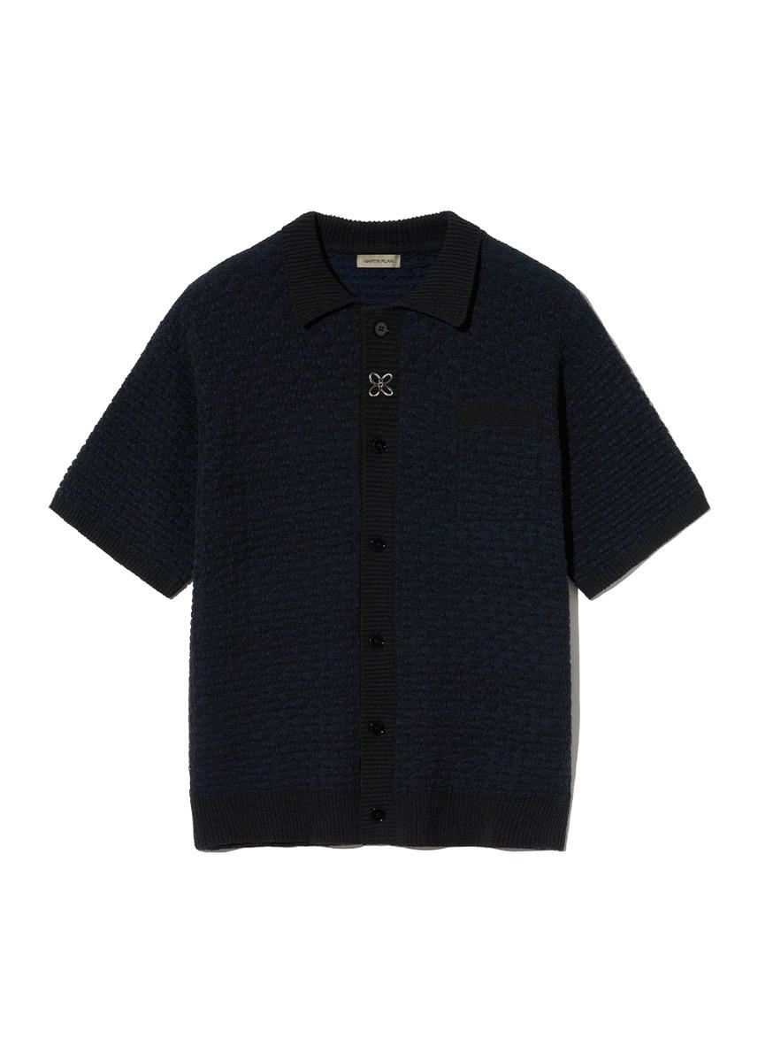 Mix Flower Half Cardigan - BLACK