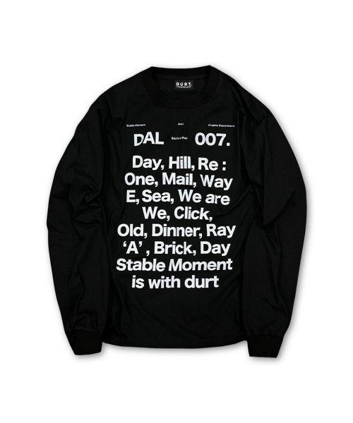 더트(DURT)  OUR DAILY LONG SLEEVE TEE (BLACK) - 사이즈 & 후기 | 무신사